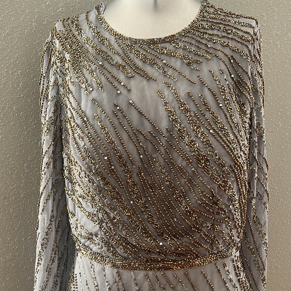 MAC DUGGAL Long Sleeve Beaded Column Gown 5240 NWT - Picture 11 of 17